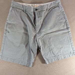 Dockers Men’s Gray Cotton Chino Shorts Size 36 Flat Front Button 9" Inseam